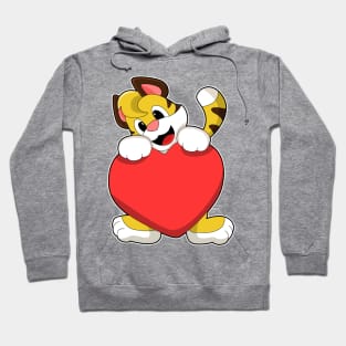 Tiger with Heart Hoodie